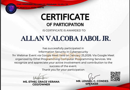 Webinar Certificate 2