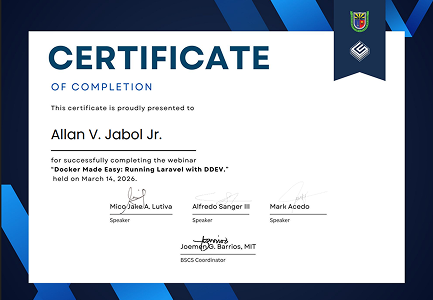 Webinar Certificate 4
